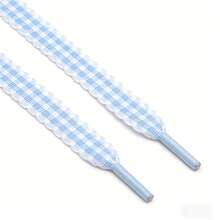 1 Pair/2pcs Geometric Diamond Pattern Polyester Shoelaces, Basic Sports & Casual Style - Multicolor - View 12