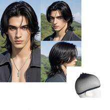 男士假发 波浪卷发假发 逼真男士假发 金色年轻帅气假发 适合日常使用 度假使用 摄影使用 - 彩色 - 查看 10