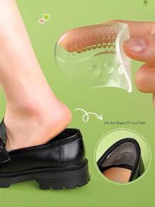 Soft Silicone Anti-Friction Heel Cushion Pads, Suitable For Women's High Heels, Women's Shoes, Men's Sneakers, Men's Dress Shoes, Daily Wear, Back To School, Women's Boots Accessory, Outdoor, Sports, Travel, Home, Office, School, Holiday Gifts - A-transparent - View 2