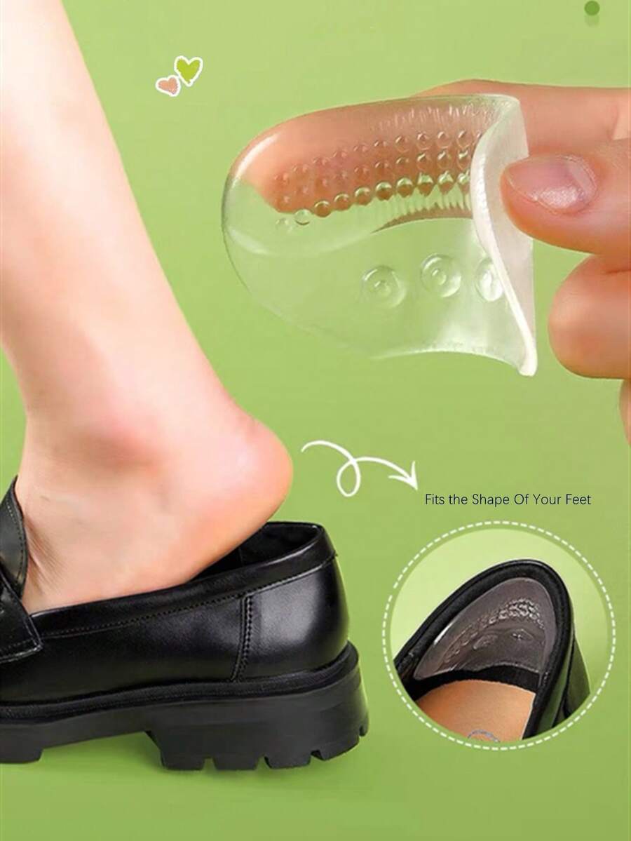 Soft Silicone Anti-Friction Heel Cushion Pads, Suitable For Women's High Heels, Women's Shoes, Men's Sneakers, Men's Dress Shoes, Daily Wear, Back To School, Women's Boots Accessory, Outdoor, Sports, Travel, Home, Office, School, Holiday Gifts