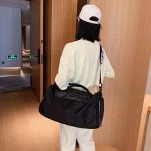 Weekend Getaway Duffel Bag For Women, Lightweight Waterproof Nylon Travel Bag With Luggage Sleeve - Multicolor - View 9