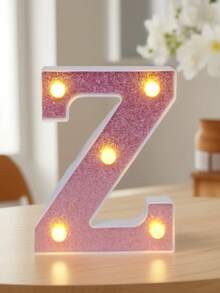 1個 16cm 創意家居裝飾 LED 粉色字母燈，室內桌面裝飾 0-9 數字燈，字母跑馬燈，婚禮求婚週年紀念生日派對裝飾字母與數字燈，女孩臥室裝飾字母燈 - 深粉紅色 - 查看 31