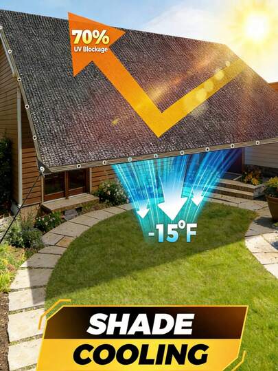 Shade Netting,Shade Cloth,Patio Terrace Garden Sunshade Net, Sun Protection Net, Plant Sunshade Net, Pavilion Awning Sunshade Net,With 90% Shading Rate, UV Protection, Breathable And Wear-Resistant, With Copper Buckle Holes. Available In Multiple Specifications And Sizes,For Garden,Plants Cover,Patio,Greenhouse,Dog Kennel,Backyard Lawns, Greenhouses, Porches, Balconies, Leisure Areas And Activities.