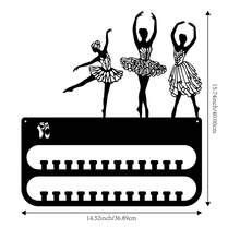 1pc Metal Medal Display Rack, Wall Decor Storage Holder For Ballet, Gymnastics, Ballroom Dance Awards, Weather-Resistant For Indoor/Outdoor Display - Black - View 10
