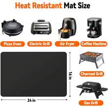 Heat Resistant Countertop, 24x16 Inch Fireproof Grill Blackstone Tabletop,, Gas Grills, Oil-Proof Protector Outdoor Table, Kitchen Island - 60*40 inch - Xem 2