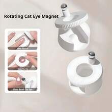 1pc Rotating Cat Eye Nail Magnet - Wide Glass Bead Effect - Multi-Functional Strong Automatic Nail Magnet - Gel Nail Polish - Multicolor - View 5