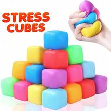 [30 peças/20 peças/10 peças/5 peças/1 peça] Cubo Anti-Estresse, Bola de Aperto de Rebote Lento, Adequado para Recompensas em Sala de Aula, Sacolas de Presente, Bolas de Aperto de Dedos, Lembrancinhas de Festa, Alívio de Estresse para Adultos, Vários Estilos e Cores - multicolorido - Visão 3