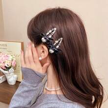 1个可爱蝴蝶结PU皮革发夹，百搭日常佩戴发夹 - 彩色 - 查看 12