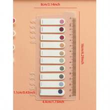 200 piezas de etiquetas de índice de color Morandi de PET para escribir - Marcadores de página transparentes y escribibles, notas adhesivas de unicolor minimalistas adecuadas para estudiantes y suministros de oficina - Unitalla - Ver 11