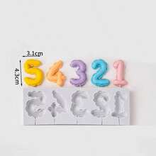 1/2pcs DIY Number Fondant Cake Decorating Silicone Mould Lollipop Chocolate Baking Tool Resin Clay Handmade Gift Making Mold, Wedding Supplies, Home Decor, Kitchen Gadgets - View 9