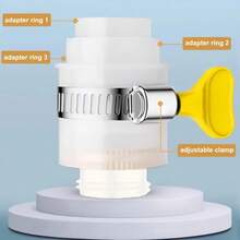 1pc 3-Mode Kitchen Faucet Splash Guard, Sink Faucet Splash Extender, 360° Swivel Faucet Sprayer, Splash-Proof Faucet Head - Silver - View 8