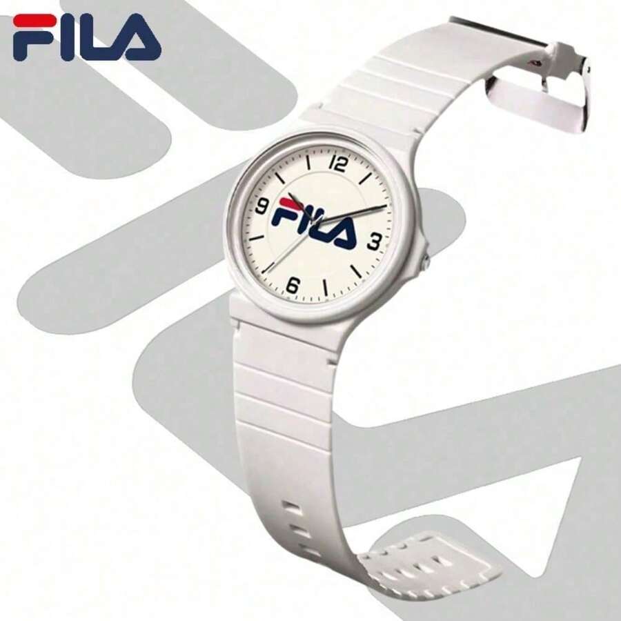 FILA 38-6695 极简硅胶石英表 35毫米小表盘 30米防水 男女通用学生腕表 - 均碼 - 查看 1