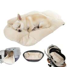 Helen's Pet Bed Multi-Fit Dog Crate Cushion Extra Small Label: S JP Size - Washable Reversible Crate Bed Pad Soft Cushion For Wire Plastic Hard-Sided Crates Carriers Strollers - Single-sided Faux Fur - View 1