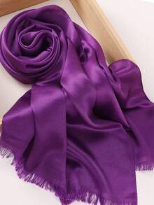 Fashionable Spring/Summer New Modest Hijab Satin Gold Thread Scarf Shawl Muslim Headscarf - Multicolor - View 13