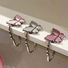 Foldable Hanging Hook, Desk Edge Bag Hanger, Portable Adhesive-Free Clip - Multicolor - View 4