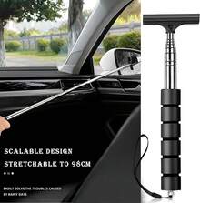 Side Mirror Squeegee,Car Mirror Squeegee,Retractable Car Rearview Mirror Wiper,Portable Car Cleaning Tool For Rainy Foggy Weather,Universal Car 1pcs - Pink - View 8