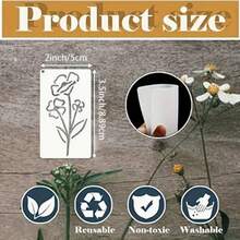 50件/套 花卉系列 DIY绘画模板套装 可重复使用镂空绘画模板 PET材质 可水洗 墙面艺术模板 卡片制作 - 多色 - 查看 6