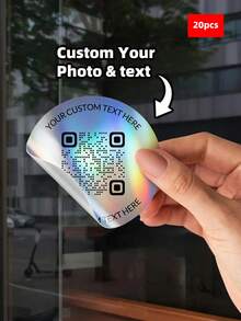 1-120 Unidades Etiquetas Personalizadas - Adesivos Personalizados, Códigos QR, Adesivos Redondos com Qualquer Imagem de Design, Logotipo, Texto, Adesivos de Material PVC à Prova d'Água, Etiquetas Personalizadas de Agradecimento, Presente Ideal Único para Ela, Amigos, Filho, Filha, Adesivos de Natal, Adesivos do Dia da Independência, Adesivos de Ação de Graças, Adesivos Holográficos, Adesivos de Casamento, Adesivos de Negócios, Adesivos de Evento Artístico, Adesivos de Papel de Parede - Multicolorido - Visão 28