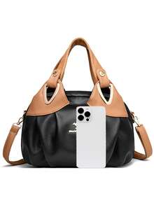 Luxury Soft Leather Handbags Designer Retro Crossbody Bags For Women 2026 New Large Capacity Ladies Shoulder Messenger Bag Sac - Black - View 6