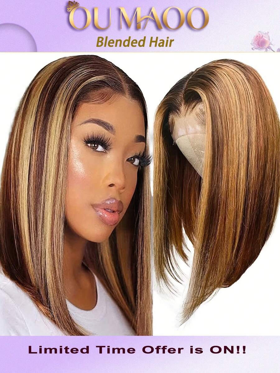 13*6 13*4 5*5 高清蕾丝免胶假发，即戴即用，真人混纺发丝，预先拔毛，预先剪裁，200密度直发假发，真人混纺发丝抽绳假发，适合，新手友好