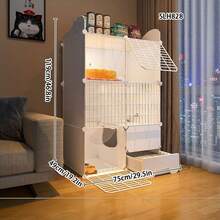 Drawer-Style Cat Litter Box, Multi-Layer Cat Cage, DIY Modular Cat Cabinet, Stackable Cat Villa, Suitable For Kittens And Small Cats Indoor Use - Multicolor - View 4