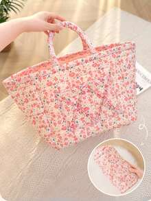 1个碎花印花大容量洗衣篮，带提手，可折叠圆形脏衣收纳盒，泡沫绗缝洗衣篮，便携式多用途收纳篮，适用于浴室、卧室、宿舍、衣橱整理，可折叠衣物/毯子收纳盒，S/M/L尺寸家用收纳篮，化妆品收纳篮，桌面收纳袋，零食篮，带提手，适合女性和女孩，化妆品收纳篮，玩具收纳篮，护肤品收纳篮。 - 西瓜粉 - 查看 8