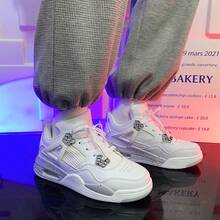 Women's Casual Sneakers, Air Cushion Shoes, White Grey Sneakers Ideal For Pairing With Jeans, Joggers, Dresses And Shorts - 白灰 - 查看 7