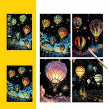 Tranh cào phát sáng trong bóng tối khổ A4 dành cho người lớn, nhiều màu sắc, đồ thủ công giáo dục, sáng tạo tự làm. - Nhiều màu - Xem 14