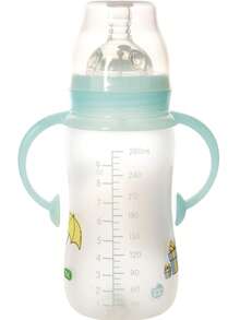 180ml/280ml Anti-Explosion Glass Baby Bottle With Handle, Anti-Colic Nipple, Temperature Resistant -20°C~400°C, Leak-Proof Infant Newborn Feeding Bottle - Multicolor - View 6