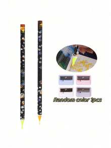 4支装钻石画画笔，水钻拾取器，美甲点钻笔，自粘树脂拾取器，宝石蜡笔，珠宝拾取工具，适用于美甲DIY装饰，带卷笔刀 - 彩色 - 查看 12