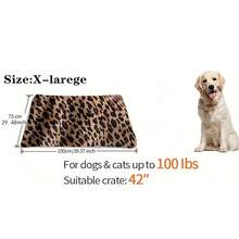 100*75CM Reversible Washable Dog Bed Pad, Suitable For Large/Medium/Small Dogs, Cat Bed Mat - Brown - View 6