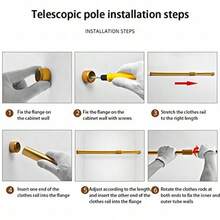 Telescopic Clothes Drying Racks - ทอง - ดู 6