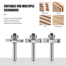 2-In-1 Ball Bearing T-Slot Router Bit, Wood Milling Cutter, Groove Cutting Knife, Chamfer Knife, Pull Handle Knife - Ball Bearing T-blade - View 2