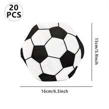 20/40/60/100PCS Soccer Party Supplies Soccer Football Paper Napkins Black And White Design- Soccer Napkins For Soccer Fans Football Napkin Disposable Football Party Napkin Sports Ball Napkin Football Dinner, Suitable For Sports Party Supplies - View 13