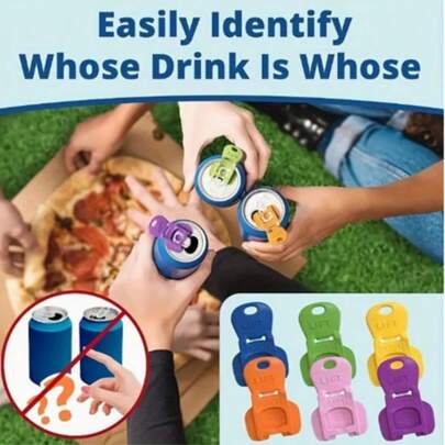 7-Piece Set Of 7-Color Can Opener And Lid, Beverage Protective Lid, Suitable For Manual Can Openers Of Beer And Soda Cans, Can Prevent Honey, Insects, And Dust From Entering, Suitable For Parties, Beaches, Barbecues, Durable And Portable, Reusable