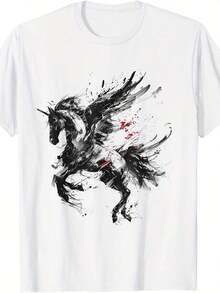 T-Shirt With Abstract Portrait Of An Artist - 樣式 6 - 查看 8