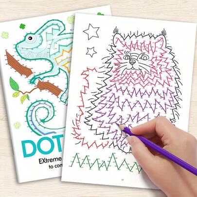 1pc Educational Connective Magic Number Matching Drawing Book: Fun Number Sorting Activity Book - Suitable For Pencils And Crayons, Helps Improve Writing Skills And Develop Writing Techniques. This Book Series, Which Combines Fun And Interactivity, Is The Best Gift