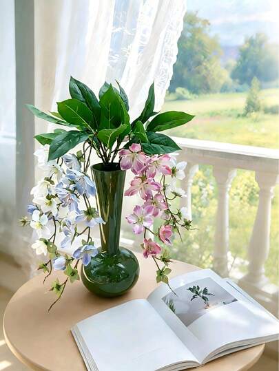 1 件仿真茉莉花吊坠，瀑布式茉莉花，奢华家居装饰花，适用于客厅、餐桌装饰，创意花卉，四季皆宜的装饰