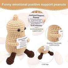 钩织花生，适合摆放在家中、办公室、卧室、客厅、书房等场所，无论你开心还是难过，它都会陪伴着你。 - 彩色 - 查看 3