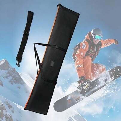 Ski Bag, Ski Carrier, Ski Backpack, Ski Storage Shoulder Bag, Adjustable Length Suitable For Skis Up To 167cm
