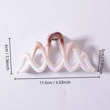 Pinza de pelo con onda degradada minimalista, accesorio de pelo con curva arcoíris, pieza de pelo versátil para uso diario, un accesorio de moda adecuado para todas las estaciones, verano, vacaciones, viajes - Multicolor - Ver 4