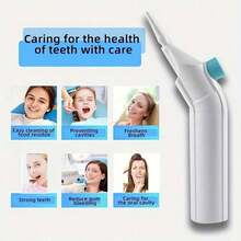 Máy tăm nước áp lực cao cầm tay, thiết bị làm sạch răng, thiết bị súc miệng. Được làm từ chất liệu ABS, với công nghệ xung áp lực cao, thiết kế nút bấm và vòi phun có thể tháo rời. Lý tưởng để làm sạch răng và chăm sóc răng miệng, không cần động cơ điện, thích hợp cho gia đình và khi đi du lịch. Cần thiết cho việc chăm sóc răng miệng | Thiết bị tăm nước nha khoa kiểu dáng đẹp | Thiết kế cầm tay, máy tăm nước - trắng - Xem 7