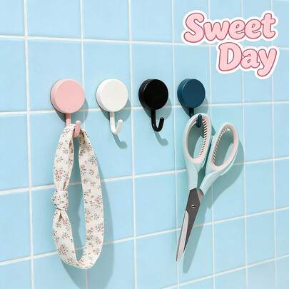 10 pièces Crochets muraux auto-adhésifs : Aucun perçage requis pour manteau, sac, serviette et plus d'accessoires de rangement pour la maison