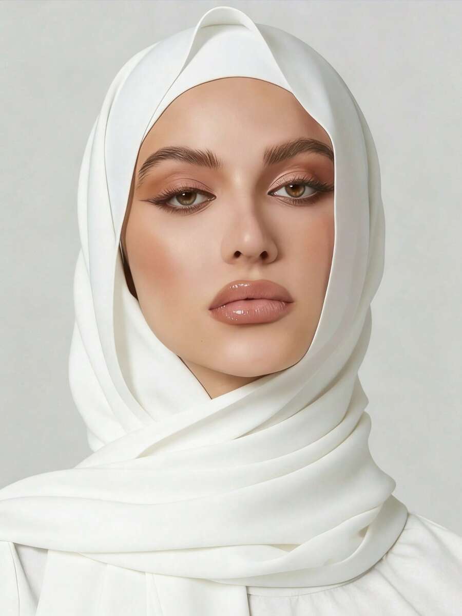 女士围巾帽两件套，多功能内衬头巾帽组合，可搭配头巾、中东长袍，弹性内衬头巾帽，雪纺围巾帽休闲套装