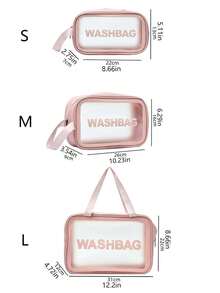 1个波西米亚风旅行化妆包，防水大容量简约字母印花化妆包，便携式化妆品收纳袋，适合旅行、海滩、浴室和卧室使用。 - 查看 9
