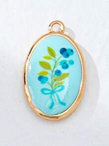 Pingente folheado a ouro com tema de frutas marinhas, ideal para confecção de bijuterias, decoração de colares e pulseiras, acessórios de verão. Inclui conchas, cerejas, peixes, caranguejos, limões e laços. - Multicolorido - Ver 17