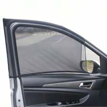 4pcs Car Sun Shade Curtains, Elastic Mesh Material, UV Protection, Anti-Insect & Breathable, Easy Installation - 4pcs Per Set Of Car Window Sun Protection Mesh - View 9
