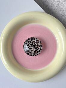 1个水晶玻璃豹纹系列手机支架，可伸缩折叠气垫支架，慵懒桌面气垫支架 - 彩色 - 查看 8