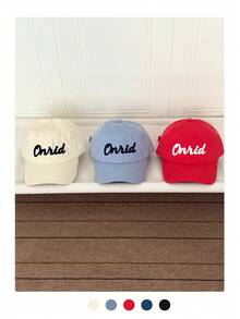 字母图案无结构棒球帽，美式街头风大号刺绣字母，软帽顶棒球帽，春夏款，适合小脸型，新款春季款，时尚百搭软帽顶棒球帽，夏季休闲复古遮阳帽，防晒网球帽 - Oniid字母 - 查看 4