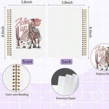 1 Pc 5.8 X 8.3 Inch 82 Sheets/164 Pages Country Cowboy Style A5 Notebook, Diary, Memo Pad, Office & School Supplies, Student Use - Country Cowboy - View 3